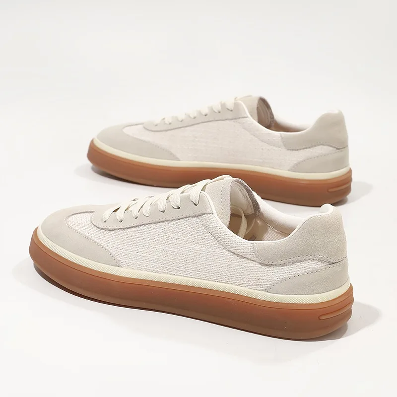 NEW Men's Genuine Leather & Canvas Casual Sneakers, Retro Gum Sole Skate Shoes, Breathable Lace-Up Trainers for Daily Streetwear
NEW Men's Genuine Leather & Canvas Casual Sneakers, Retro Gum Sole Skate Shoes, Breathable Lace-Up Trainers for Daily Streetwear