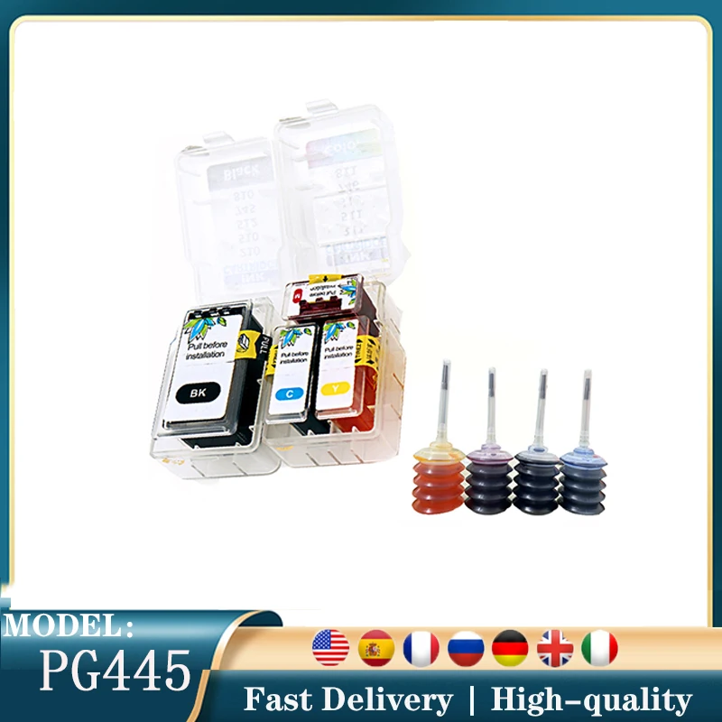PG445 Black CL446 Color Smart Cartridge refill kit PG 445 CL 446 445X Ink Cartridge Compatible for Canon For Canon MG2440 MG2540
PG445 Black CL446 Color Smart Cartridge refill kit PG 445 CL 446 445X Ink Cartridge Compatible for Canon For Canon MG2440 MG2540