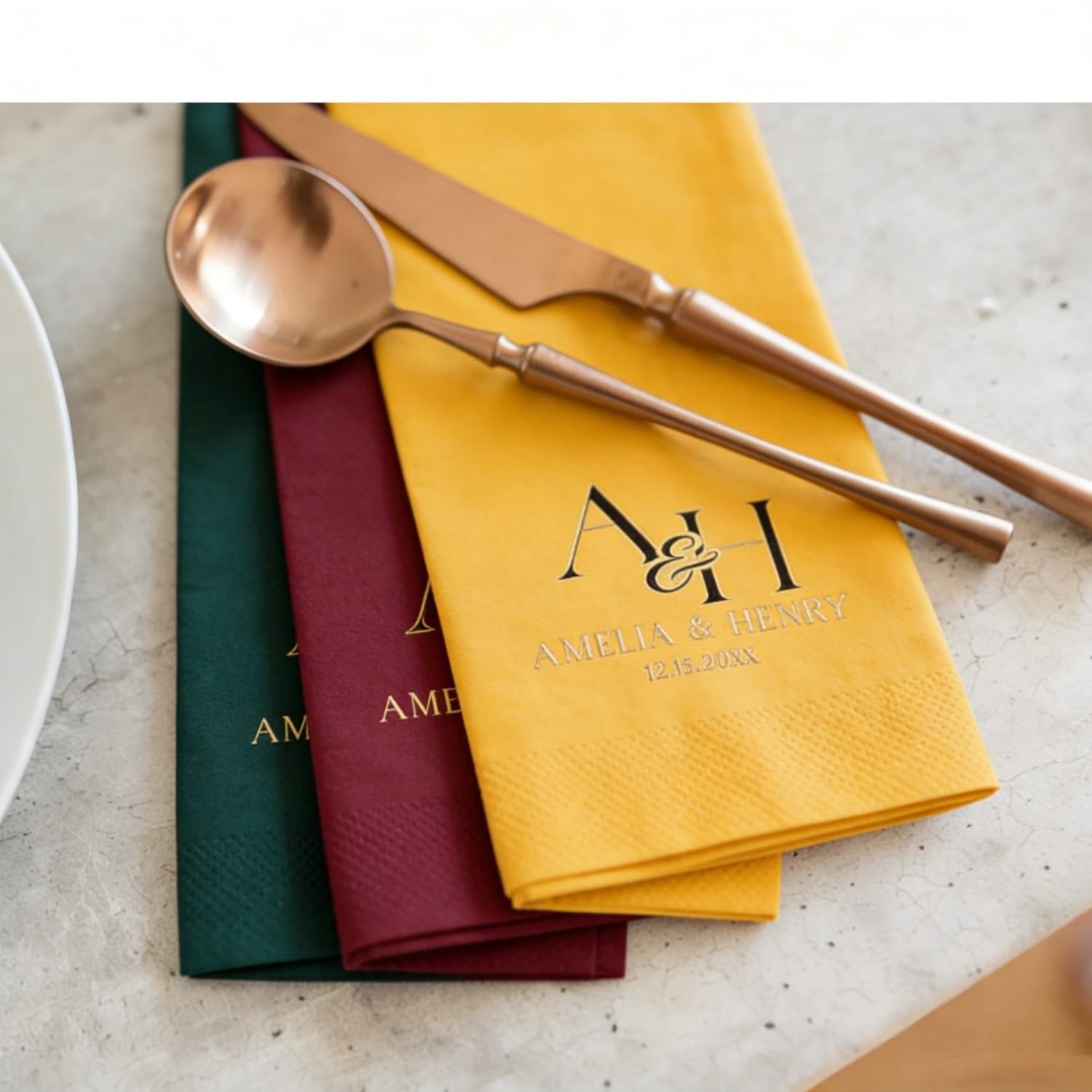 80pcs Sheepsew Gold Foil Personalized Disposable Napkins Linen Like Soft for Dinner Wedding Daily Use
80pcs Sheepsew Gold Foil Personalized Disposable Napkins Linen Like Soft for Dinner Wedding Daily Use