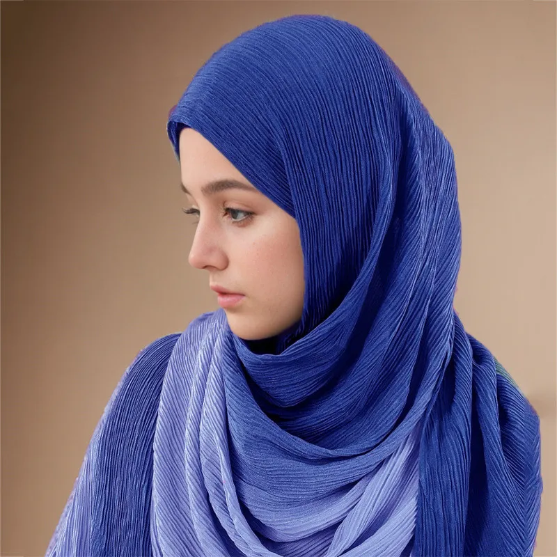 Градиентный многоцветный мятый шейный платок Tudung Bawal, шарф, тюрбан, мусульманский хиджаб, бандана, шарфы, мусульманские хиджабы, вуаль, головной платок
Градиентный многоцветный мятый шейный платок Tudung Bawal, шарф, тюрбан, мусульманский хиджаб, бандана, шарфы, мусульманские хиджабы, вуаль, головной платок