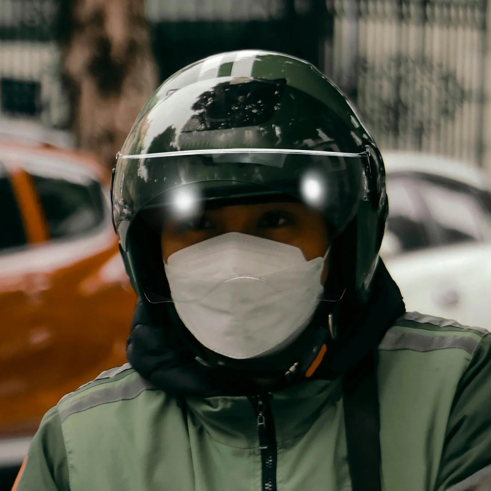 Electric Motorcycle Visor Replacement Lens Wind Resistant Sand Proof Shield For Outdoor Riding Durable Pc Face