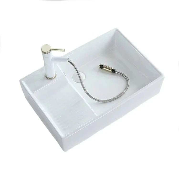 Factory Direct Selling Ceramic Washing Machine Countertop Laundry Basin Side Sink Washbasin With Washboard Washbasin Square
Factory Direct Selling Ceramic Washing Machine Countertop Laundry Basin Side Sink Washbasin With Washboard Washbasin Square