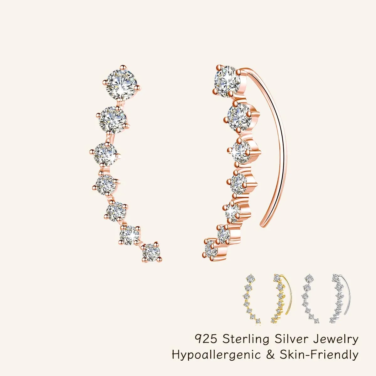 Блестящие серьги-гвоздики из стерлингового серебра 925 пробы с муассанитом, сертифицированные семь круглых камней, зажим для ушей, роскошные ювелирные изделия для повседневной вечеринки для нее
Блестящие серьги-гвоздики из стерлингового серебра 925 пробы с муассанитом, сертифицированные семь круглых камней, зажим для ушей, роскошные ювелирные изделия для повседневной вечеринки для нее