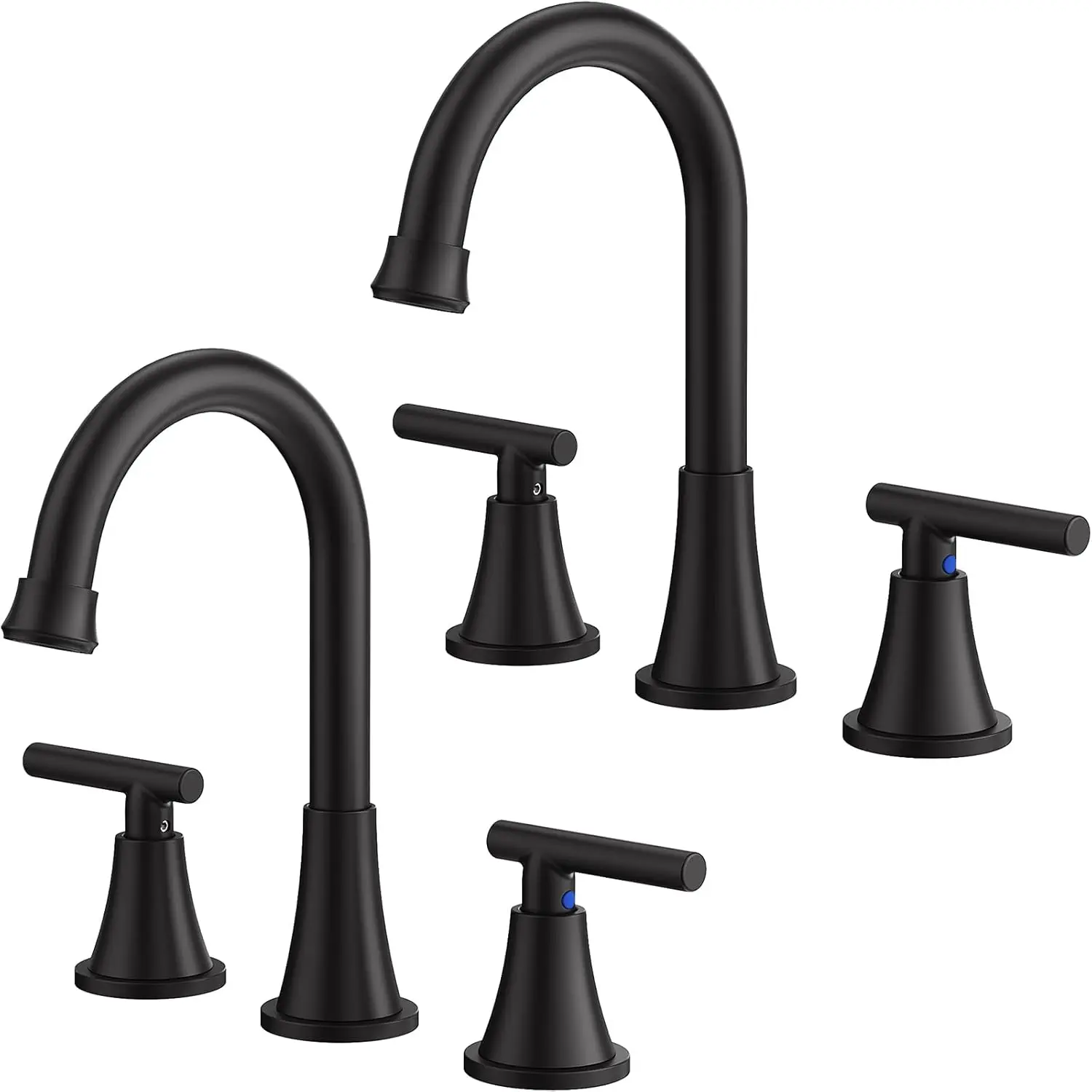 Matte Black 3-Hole Bathroom Faucet with Pop-Up Drain, 2 Pack, Lead-Free Stainless Steel, Widespread for Vanity & RV
Matte Black 3-Hole Bathroom Faucet with Pop-Up Drain, 2 Pack, Lead-Free Stainless Steel, Widespread for Vanity & RV