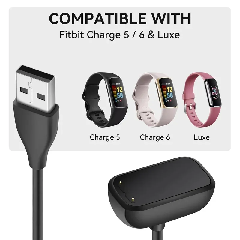 2 Pack for Fitbit Charge 5 / Charge 6 / Luxe USB Smartwatch Charger Replacement Charger
2 Pack for Fitbit Charge 5 / Charge 6 / Luxe USB Smartwatch Charger Replacement Charger
