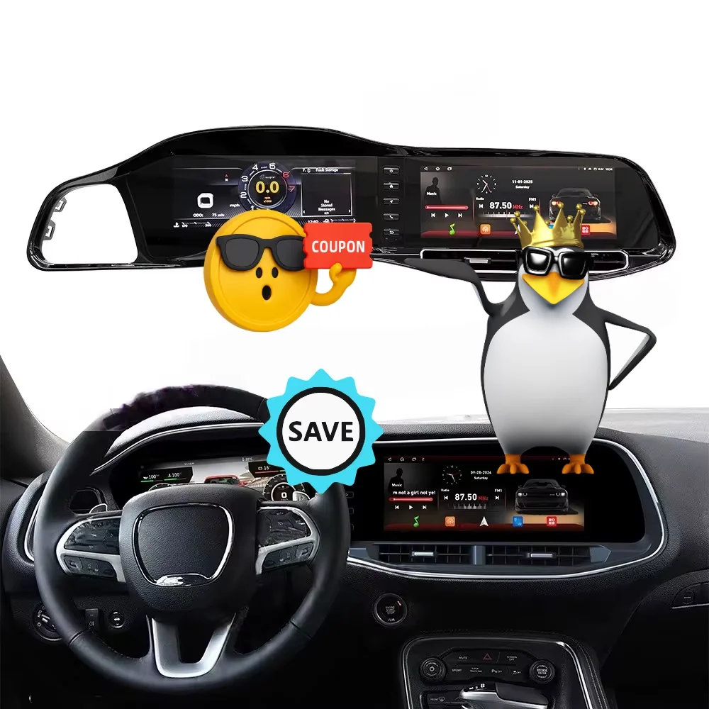 24.6" Dual Screen For Dodge Challenger SRT Hellcat 2010-2024 Carplay Car Stereo GPS Navigation Auto Radio + LCD Digital Cluster
24.6" Dual Screen For Dodge Challenger SRT Hellcat 2010-2024 Carplay Car Stereo GPS Navigation Auto Radio + LCD Digital Cluster