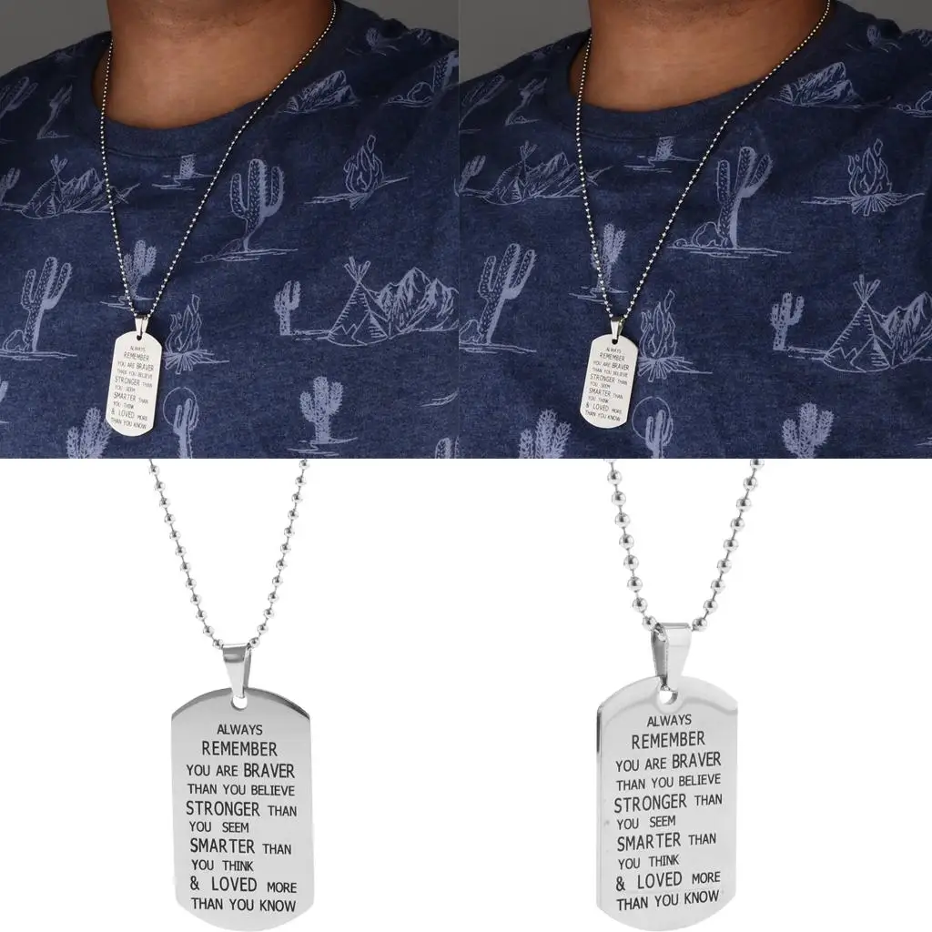 Подвеска премиум-класса из нержавеющей стали с принтом «Всегда замни, вы яится», ожерелье 60 см
Подвеска премиум-класса из нержавеющей стали с принтом «Всегда замни, вы яится», ожерелье 60 см