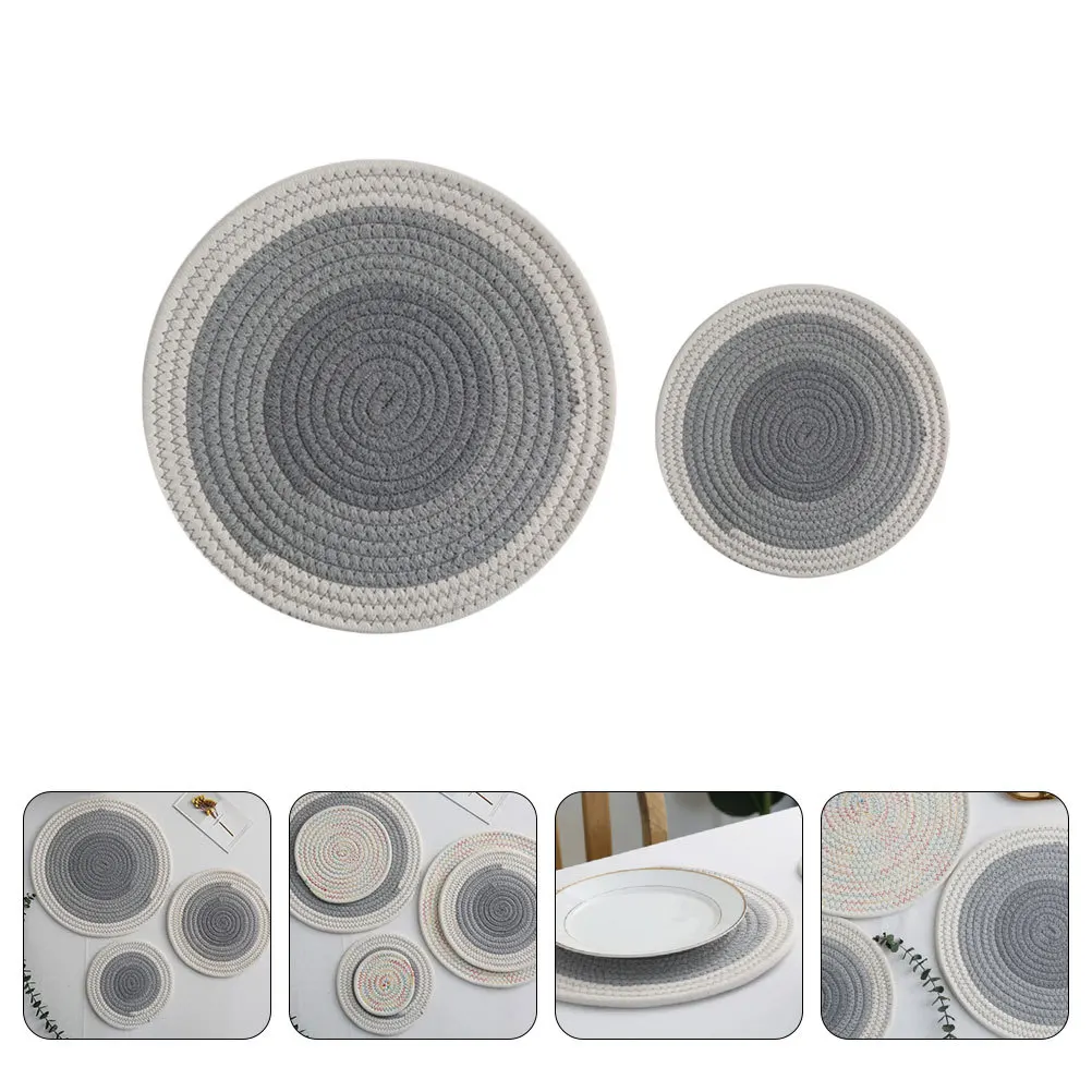 2pcs Round Cotton Rope Placemat Heat Insulation Absorbent Table Mat For Kitchen Dining Coffee Bar Use Scratch Resistant Coaster
2pcs Round Cotton Rope Placemat Heat Insulation Absorbent Table Mat For Kitchen Dining Coffee Bar Use Scratch Resistant Coaster