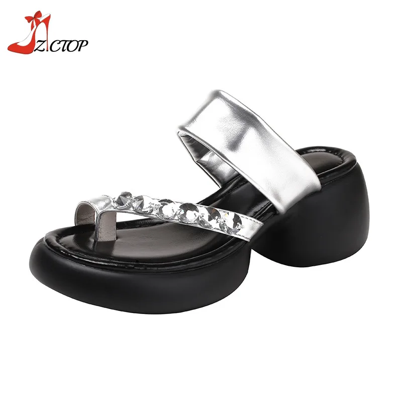 Women Platform Sandals Rhinestone Clip Toe Slippers Flats Summer New Comfort Casual Thick Bottom Flip Flops Beach Shoes Ladies
Women Platform Sandals Rhinestone Clip Toe Slippers Flats Summer New Comfort Casual Thick Bottom Flip Flops Beach Shoes Ladies