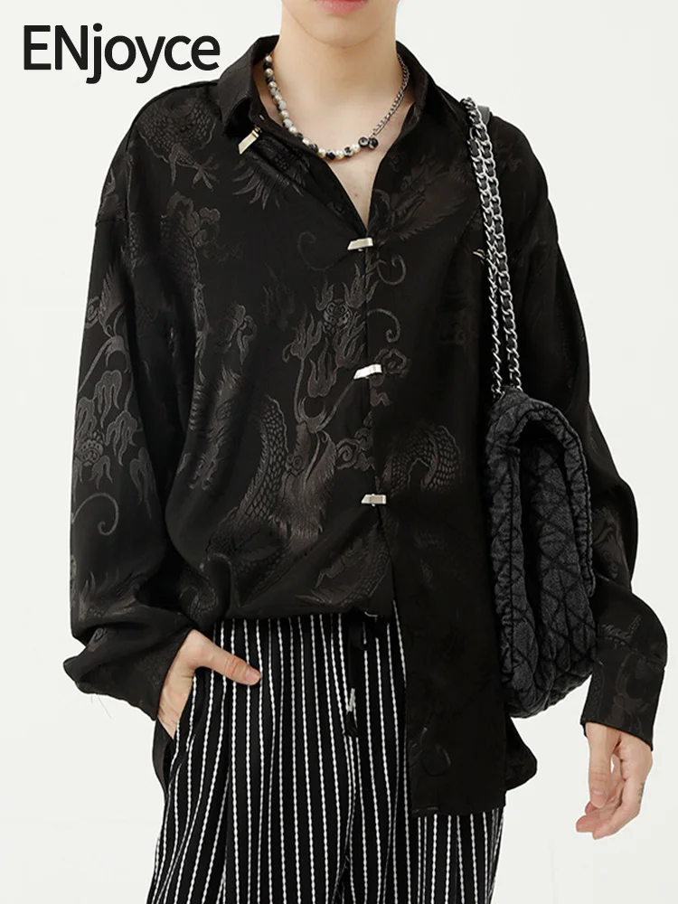 2024 Spring Fall Men Retro Dragon Printed Long Sleeve Shirts Y2K Streetwear Chinese Style Dress up Male Loose Blouse Top
2024 Spring Fall Men Retro Dragon Printed Long Sleeve Shirts Y2K Streetwear Chinese Style Dress up Male Loose Blouse Top