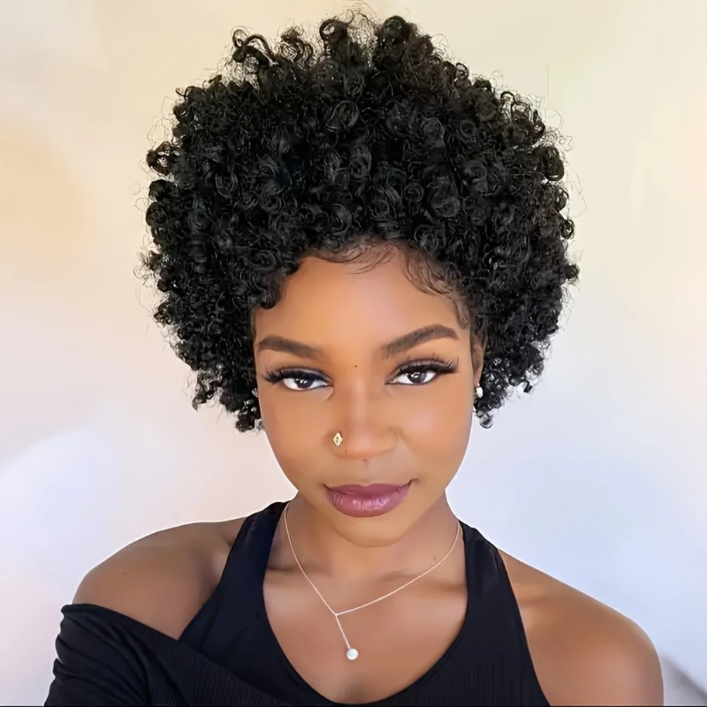 Парик из натуральных волос Afro Kinky Curly Wave для женщин, полностью машинной работы, короткая стрижка пикси, 180% плотность, 6 дюймов
Парик из натуральных волос Afro Kinky Curly Wave для женщин, полностью машинной работы, короткая стрижка пикси, 180% плотность, 6 дюймов