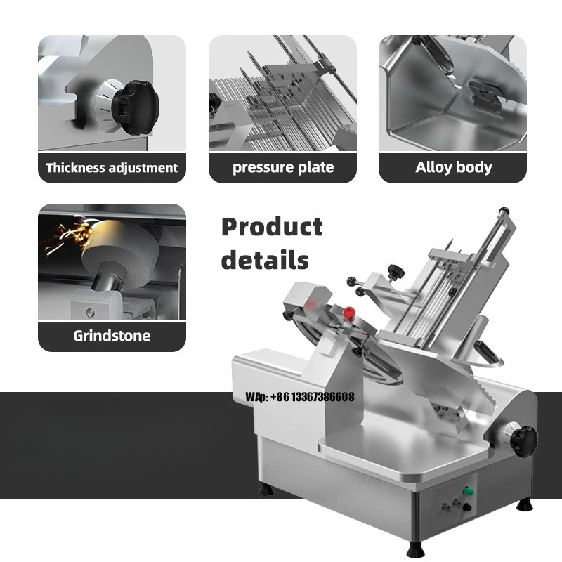 Electric Frozen Meat Cutter Meat Ham Pork Sausage Bacon Cheese Lamb Beef Electric Microtome Efficient Meat Slicer Machine
Electric Frozen Meat Cutter Meat Ham Pork Sausage Bacon Cheese Lamb Beef Electric Microtome Efficient Meat Slicer Machine