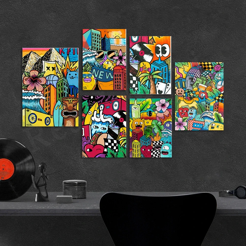 Abstract street graffiti art poster canvas painting print cartoon graffiti colorful wall picture Cuadros for room home decor,
Abstract street graffiti art poster canvas painting print cartoon graffiti colorful wall picture Cuadros for room home decor,