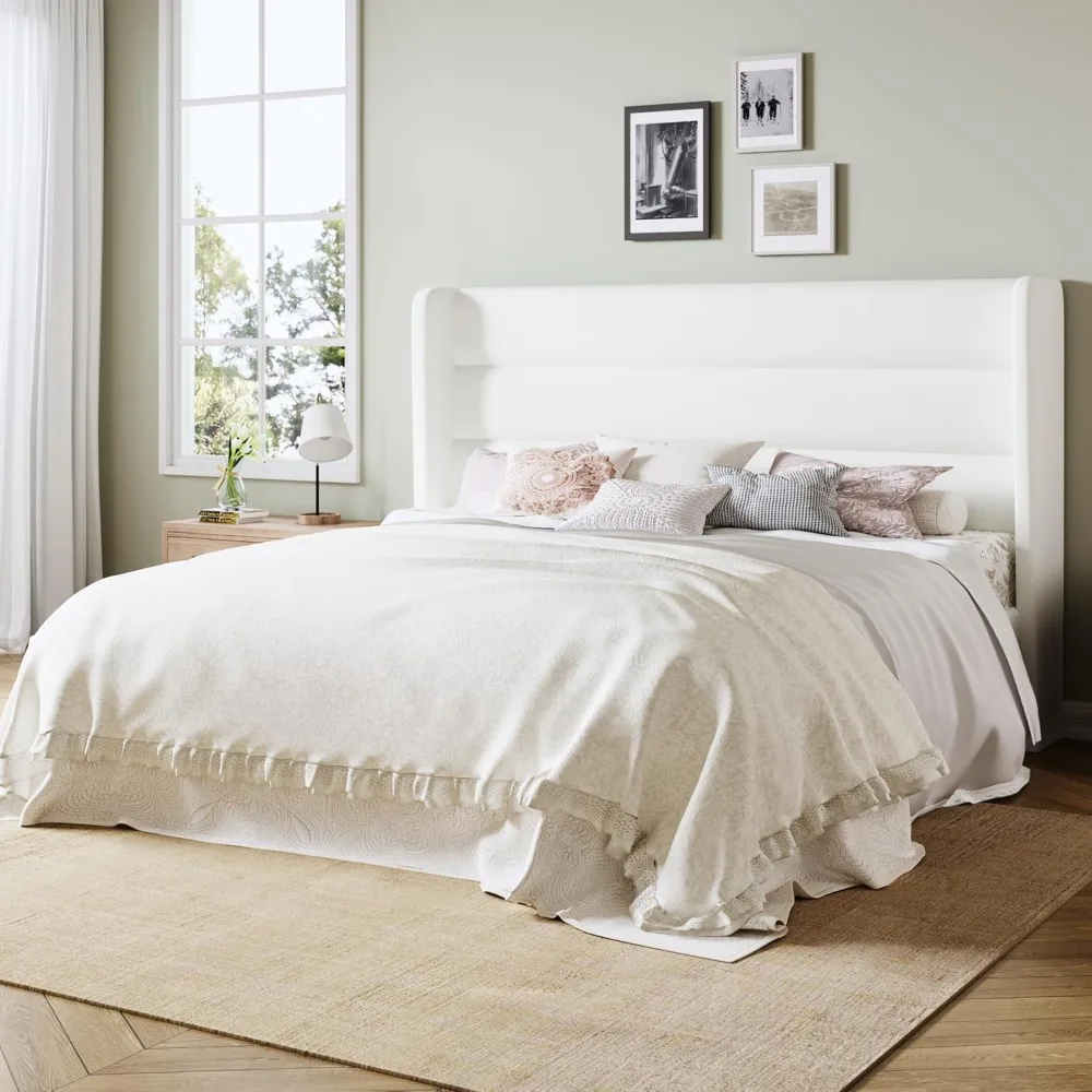 Bed frame, Platform Bed Frame Wingback Headboard, No Box Spring Need, Under Bed Storage Space, Strong Wooden Slat, Easy Assembly 
Bed frame, Platform Bed Frame Wingback Headboard, No Box Spring Need, Under Bed Storage Space, Strong Wooden Slat, Easy Assembly