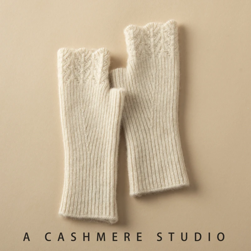MELILAMB High Quality Cashmere Half Finger Gloves Winter Knitted Mitten Guantes Soft Warm Handschoenen Wrist Gloves for Women
MELILAMB High Quality Cashmere Half Finger Gloves Winter Knitted Mitten Guantes Soft Warm Handschoenen Wrist Gloves for Women
