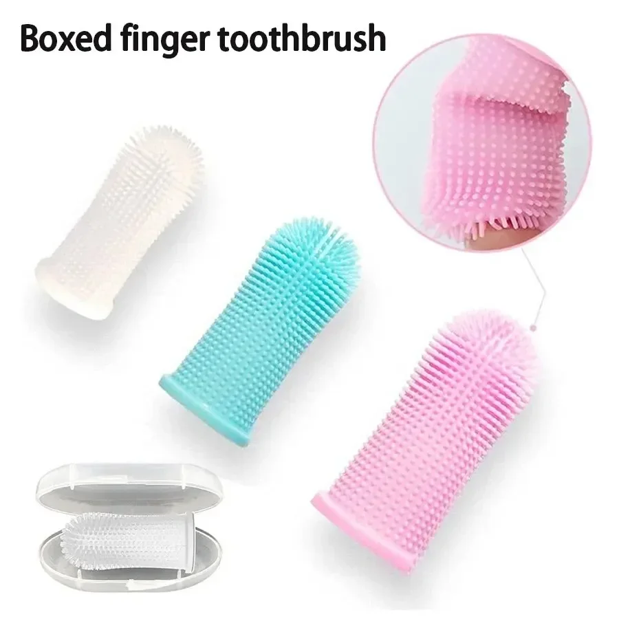 Pet Finger Toothbrush Cleaning Products for Cats and DogsOral Cleaning ToothbrushesSilicone Bristles
Pet Finger Toothbrush Cleaning Products for Cats and DogsOral Cleaning ToothbrushesSilicone Bristles