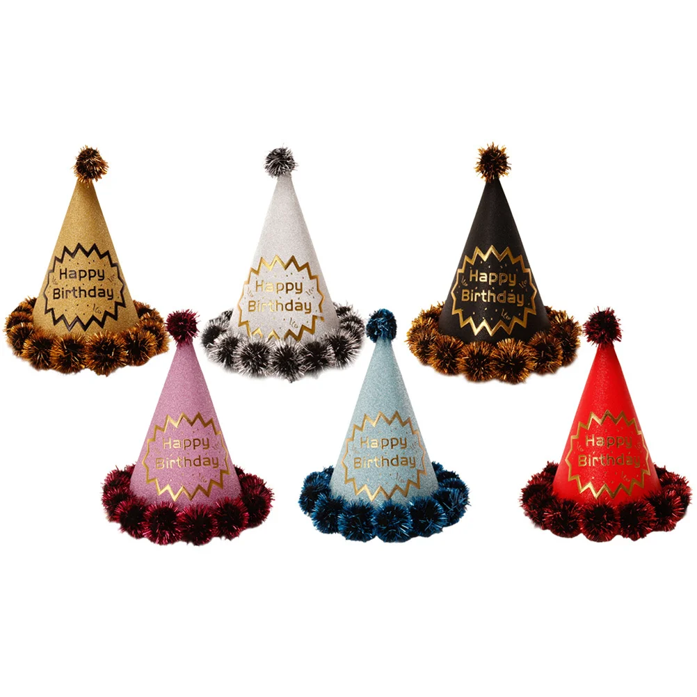 6Pcs Birthday Party Hats Pompon Trim Paper Hats for Kids Adults Pets Birthday Supplies DIY Kids Hat
6Pcs Birthday Party Hats Pompon Trim Paper Hats for Kids Adults Pets Birthday Supplies DIY Kids Hat