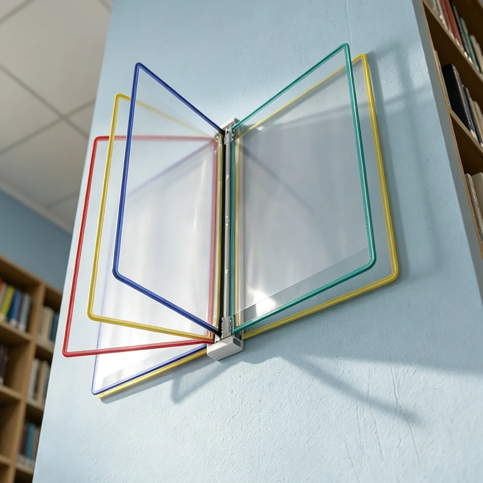 10Sheet Wall Mount Reference Display System Double-Sided Flip File Organizer Office Document Holder Multicolored Flip Folder
10Sheet Wall Mount Reference Display System Double-Sided Flip File Organizer Office Document Holder Multicolored Flip Folder