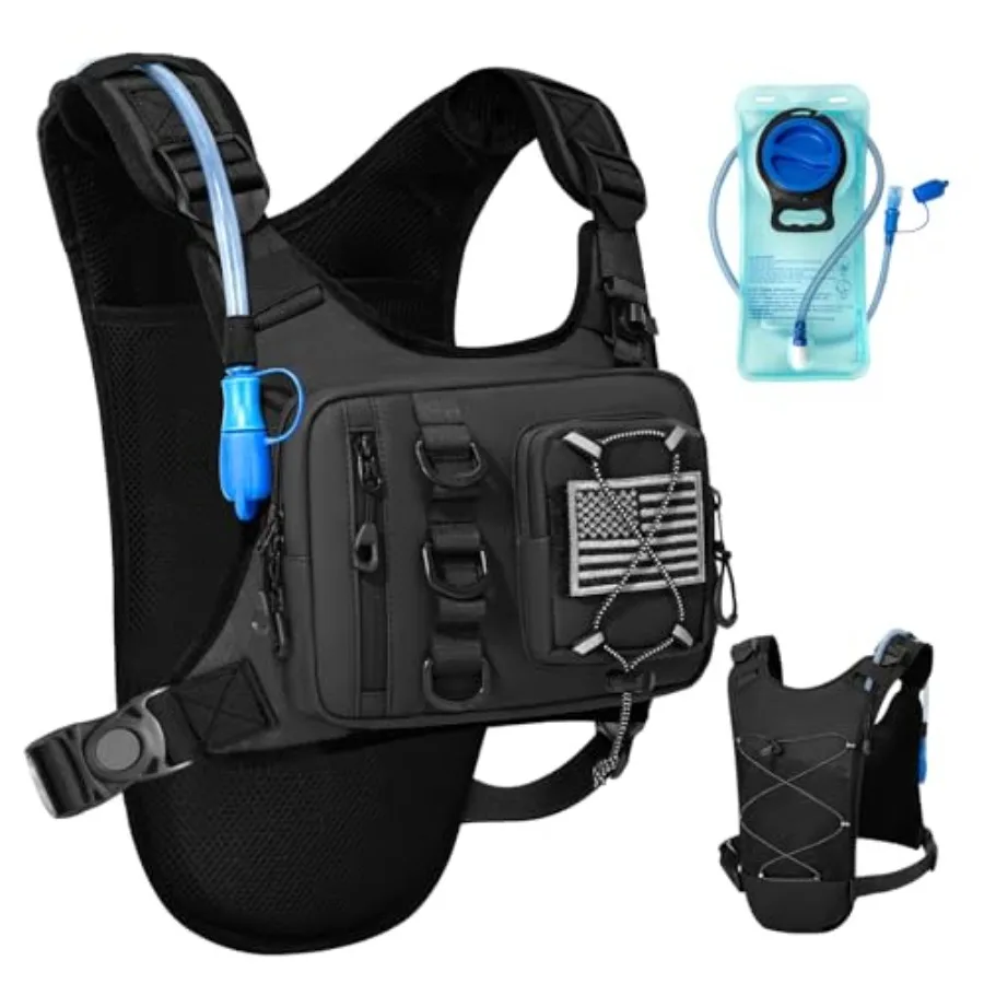 Outdoor Hydration Vest for Running and Hiking, Lightweight Breathable Water Backpack with 2.0L Bladder, Bounce-Free Chest Pack
Outdoor Hydration Vest for Running and Hiking, Lightweight Breathable Water Backpack with 2.0L Bladder, Bounce-Free Chest Pack