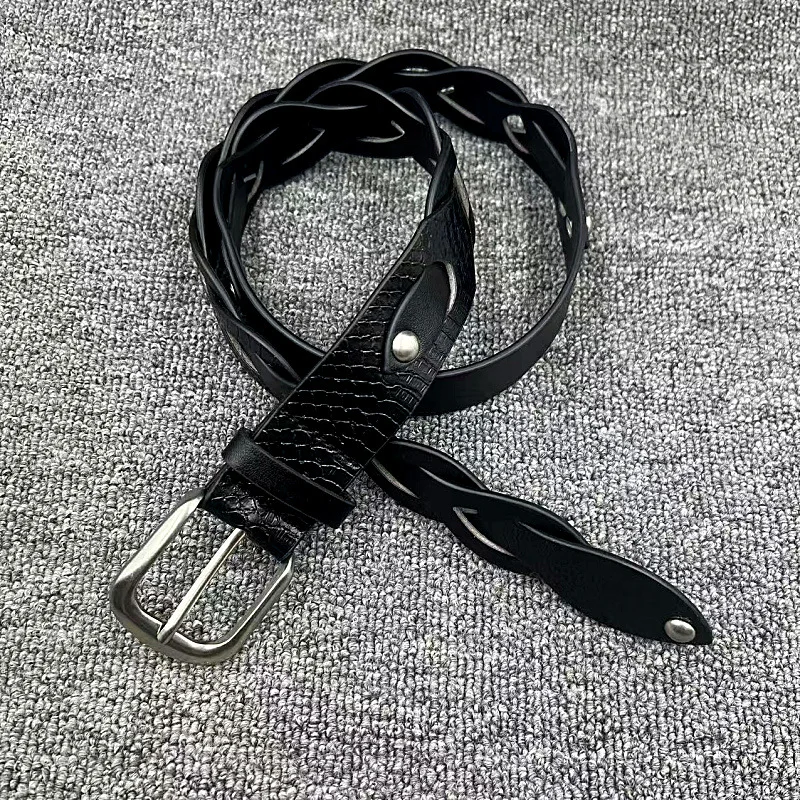 Women Design Black Snake Pattern Deconstruction Woven Belt,trendy Pairing with Punk Style Belt,niche Belt,high Street Men
Women Design Black Snake Pattern Deconstruction Woven Belt,trendy Pairing with Punk Style Belt,niche Belt,high Street Men