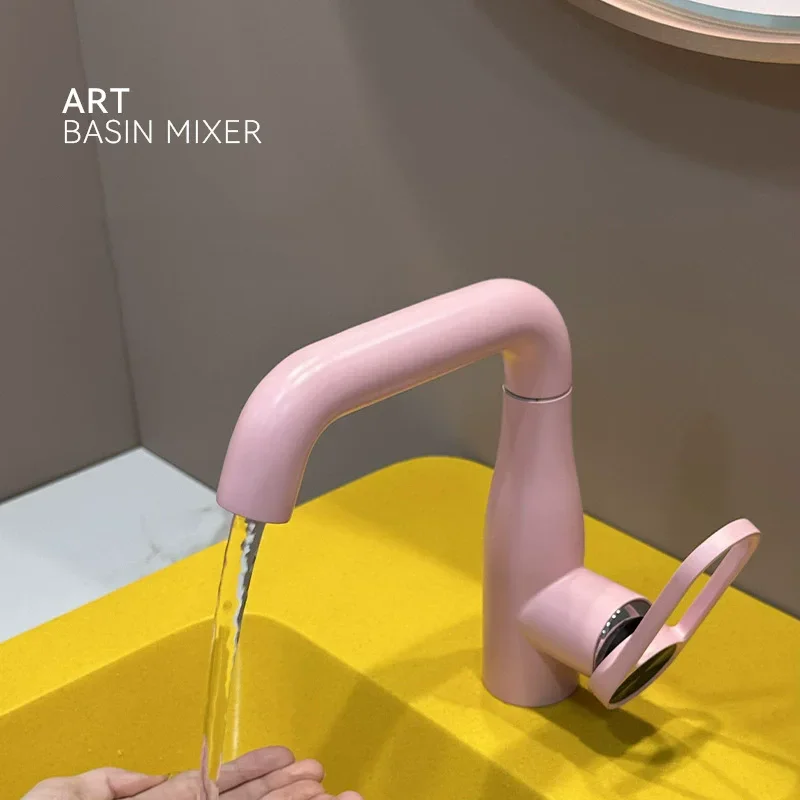 Pink Bathroom Art Basin Faucet Hot & Cold Deck Mounted Sink Mixer Tap Lavatory Crane Water Tap for Kitchen
Pink Bathroom Art Basin Faucet Hot & Cold Deck Mounted Sink Mixer Tap Lavatory Crane Water Tap for Kitchen