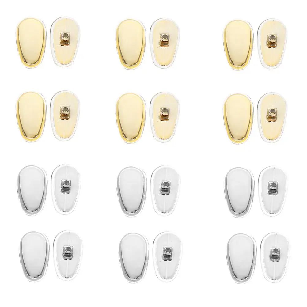 12 Pairs Eyeglasses Nose Pads Silicone Metal Anti Slip Comfortable Daily Wear Gold Silver Color 6 Pcs Suitable Most Glasses
12 Pairs Eyeglasses Nose Pads Silicone Metal Anti Slip Comfortable Daily Wear Gold Silver Color 6 Pcs Suitable Most Glasses