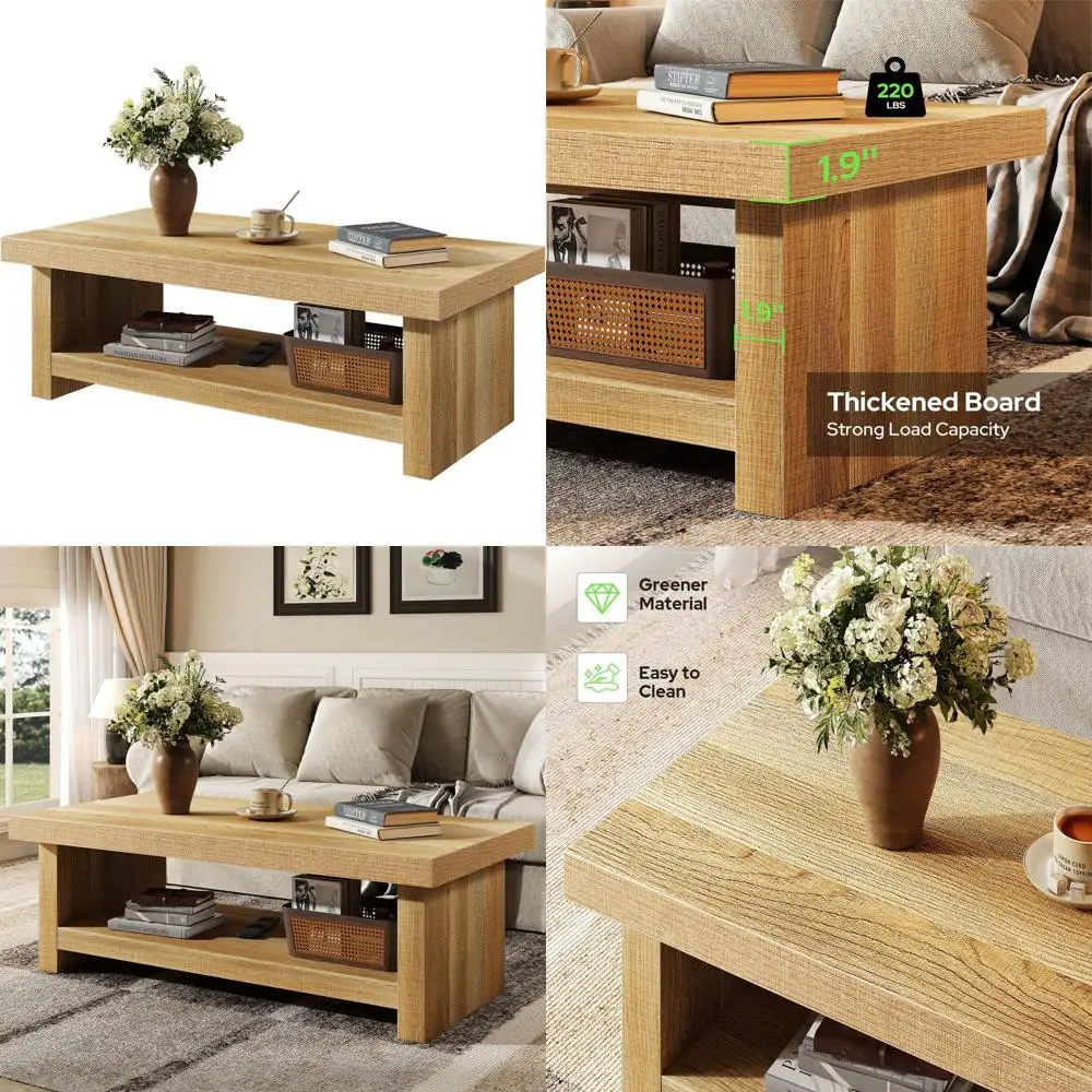 Прямоугольный журнальный столик в стиле фермерского дома из натурального дерева 47, низкая высота, толстая основа, простая сборка
Прямоугольный журнальный столик в стиле фермерского дома из натурального дерева 47, низкая высота, толстая основа, простая сборка