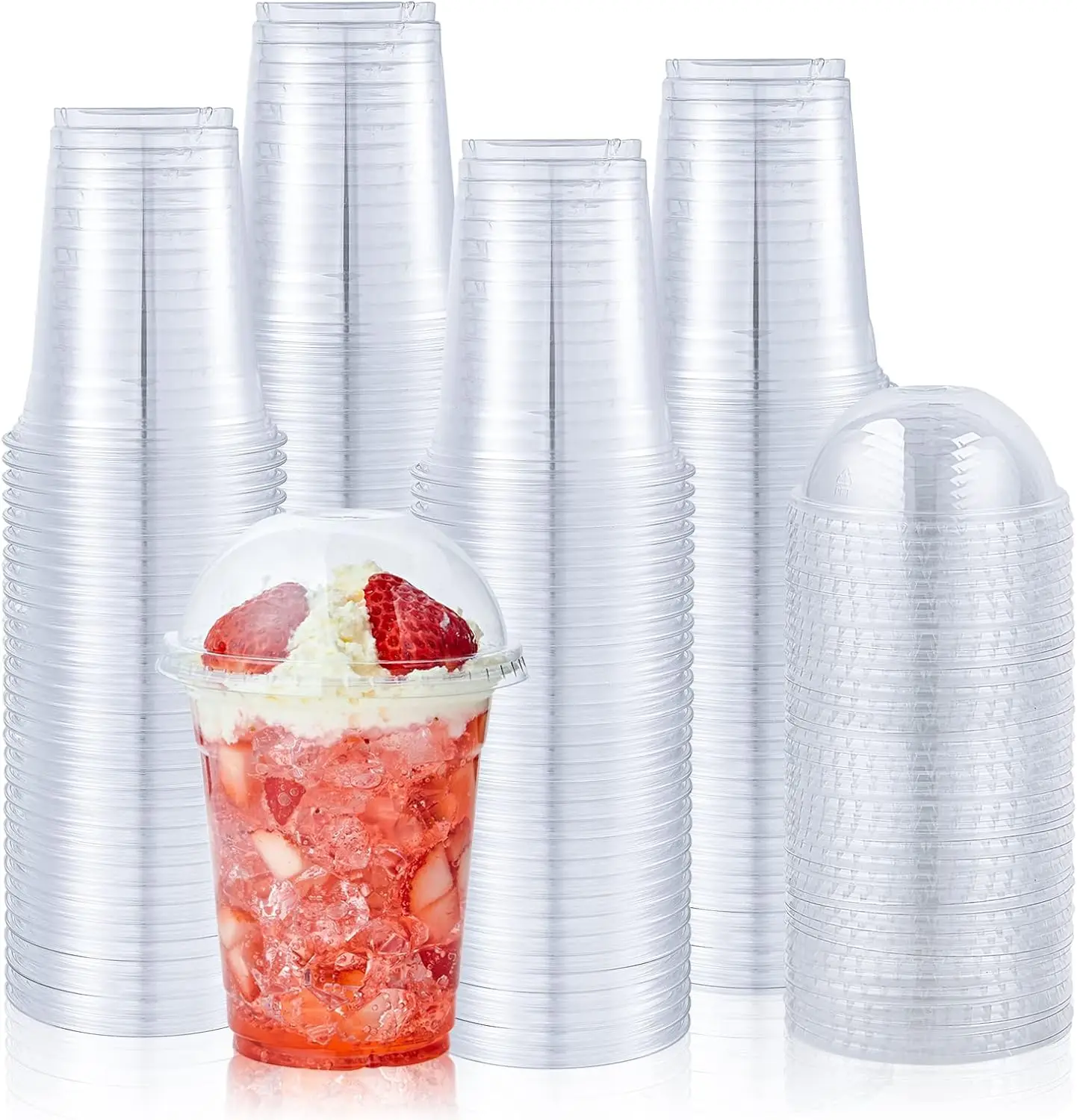 [100 Sets 12 oz Clear Plastic Cups With Dome Lids, Disposable Plastic Drinking Cups, 12 oz Parfait Cups for Ice Coffee,
[100 Sets 12 oz Clear Plastic Cups With Dome Lids, Disposable Plastic Drinking Cups, 12 oz Parfait Cups for Ice Coffee,