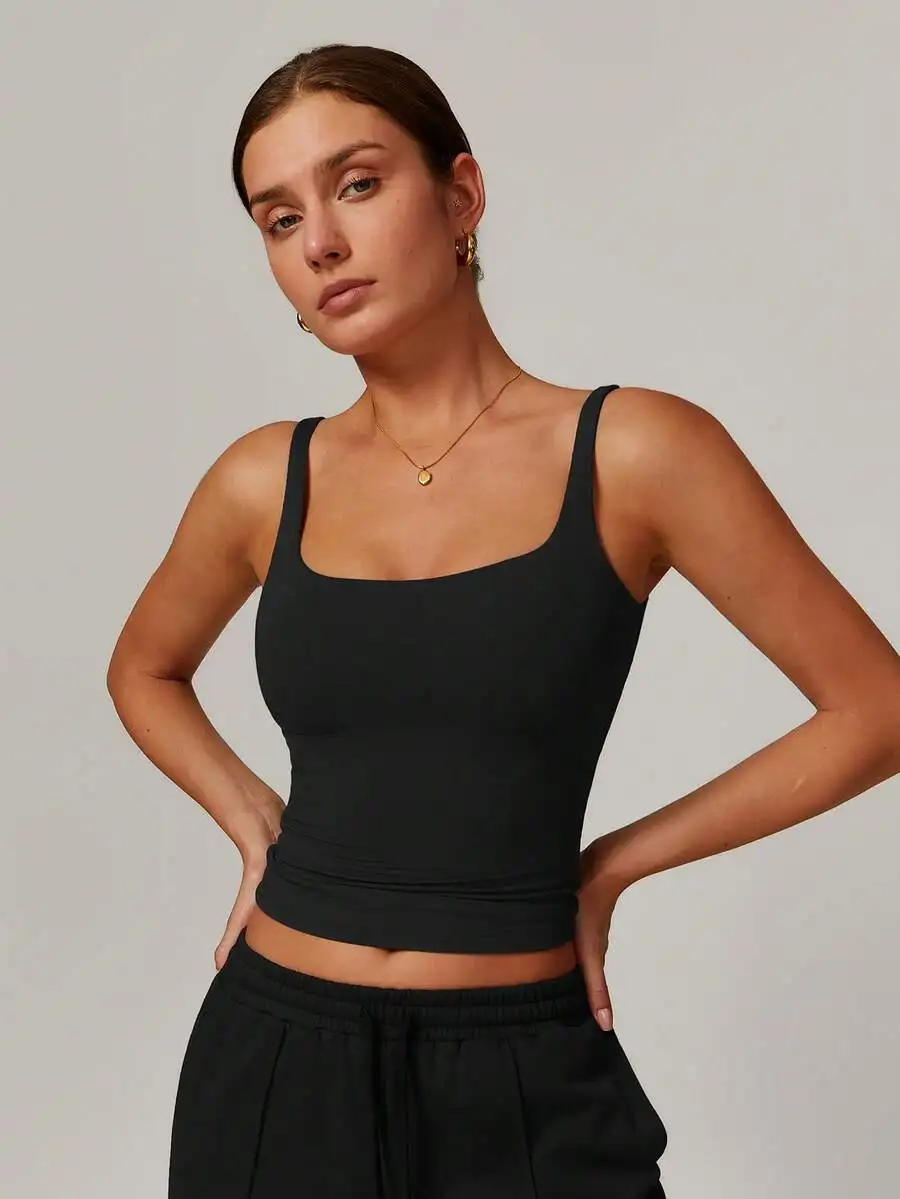 Womens Camisole Tank Top High Elasticity Activewear Comfortable For Workout And Daily Wear
Womens Camisole Tank Top High Elasticity Activewear Comfortable For Workout And Daily Wear