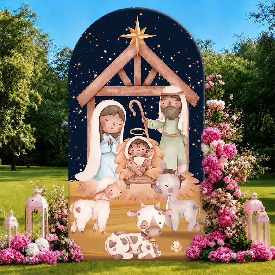 Nativity Scene Arch Backdrop Cover Party Backdrop Fabric Cover Birthday Party BabyShower Photo Booth Background Event Decoration
Nativity Scene Arch Backdrop Cover Party Backdrop Fabric Cover Birthday Party BabyShower Photo Booth Background Event Decoration