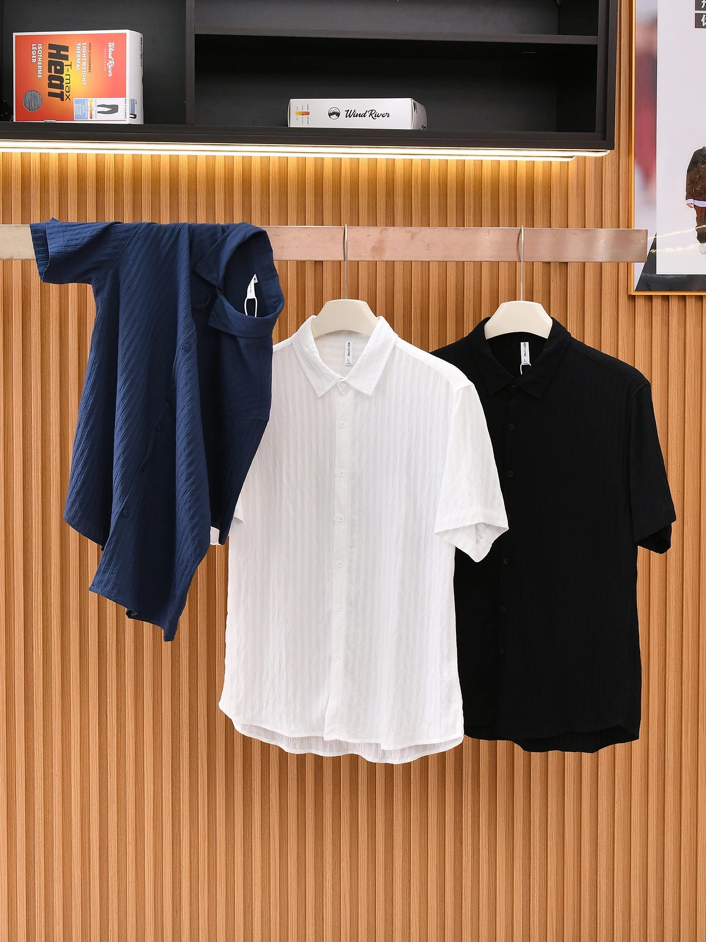 Italian Minimalist High-Hanging Sensation Vertical Stripe Texture Summer Men's Business Casual Anti-Wrinkle Short Sleeve Shirt
Italian Minimalist High-Hanging Sensation Vertical Stripe Texture Summer Men's Business Casual Anti-Wrinkle Short Sleeve Shirt