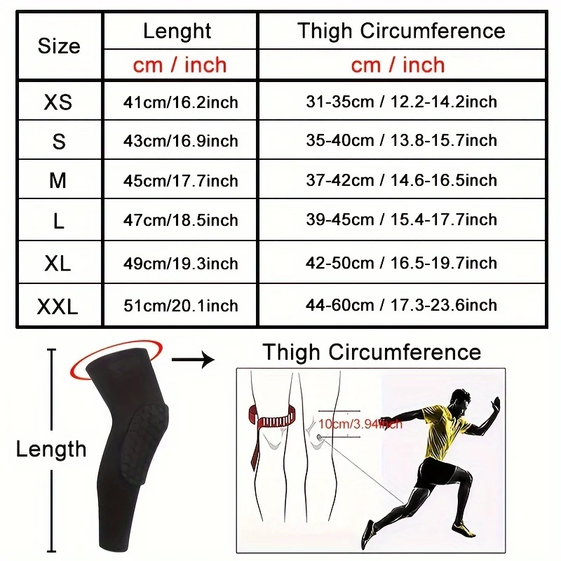 2pcs Long Elastic Breathable Fast Dry Sports Knee Pad Leg Covers, Bicycle Basketball Volleyball Honeycomb Knee Pads, Comfortabl
2pcs Long Elastic Breathable Fast Dry Sports Knee Pad Leg Covers, Bicycle Basketball Volleyball Honeycomb Knee Pads, Comfortabl