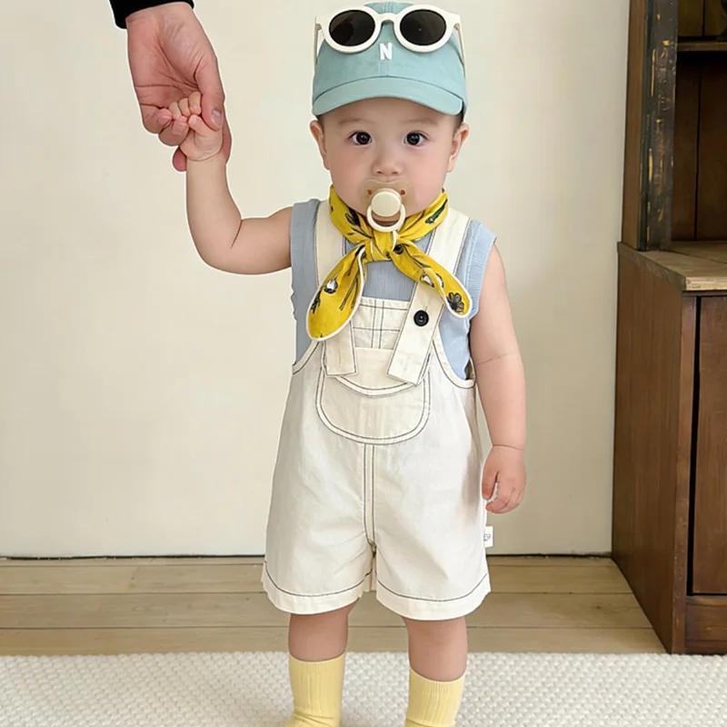 Summer Toddler Baby Girls Boys Cotton Blue Sleeveless Top+Overalls Sets Kids Cute Suspender Pant 2PCS Children Outfit 0-4 Yearsr
Summer Toddler Baby Girls Boys Cotton Blue Sleeveless Top+Overalls Sets Kids Cute Suspender Pant 2PCS Children Outfit 0-4 Yearsr