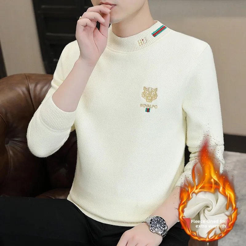 Thiened Inteated Fce Knitted Sweater Men's f High Collar Winter New Sle Tiger Head Embroidery Warm Underwear Top
Thiened Inteated Fce Knitted Sweater Men's f High Collar Winter New Sle Tiger Head Embroidery Warm Underwear Top