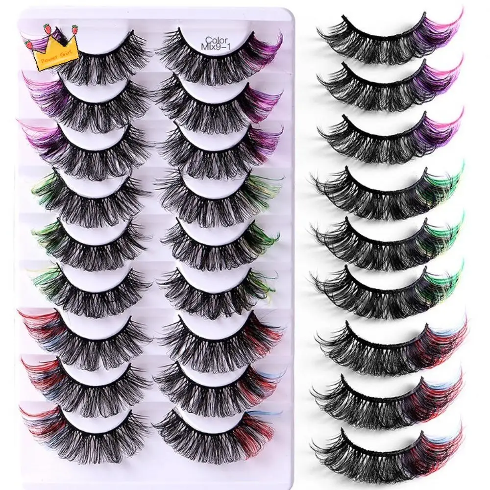 9 Pairs Natural D Curl Colored Eyelashes Fluffy Dramatic Faux Mink Lashes Russian Colorful Long Thick Volume Fake Eye Lash Party
9 Pairs Natural D Curl Colored Eyelashes Fluffy Dramatic Faux Mink Lashes Russian Colorful Long Thick Volume Fake Eye Lash Party
