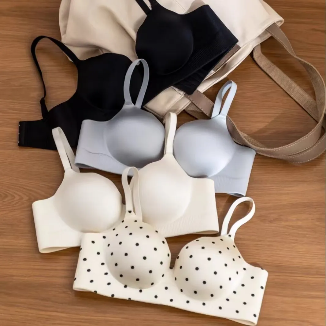 5 см утолщенный бюстгальтер в горошек с чашкой пуш-ап, маленькая грудь, сбор, большое нижнее белье, бесшовный подъемный антипровисающий цельный бюстгальтер
5 см утолщенный бюстгальтер в горошек с чашкой пуш-ап, маленькая грудь, сбор, большое нижнее белье, бесшовный подъемный антипровисающий цельный бюстгальтер