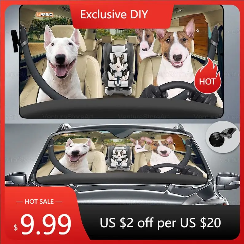 Bull Terrier Family Car Sun Shade, Windshield Sun Shade, Bull Terrier Gifts, Car Auto Sun Shade, Cute Car Accessories PHT292206F
Bull Terrier Family Car Sun Shade, Windshield Sun Shade, Bull Terrier Gifts, Car Auto Sun Shade, Cute Car Accessories PHT292206F