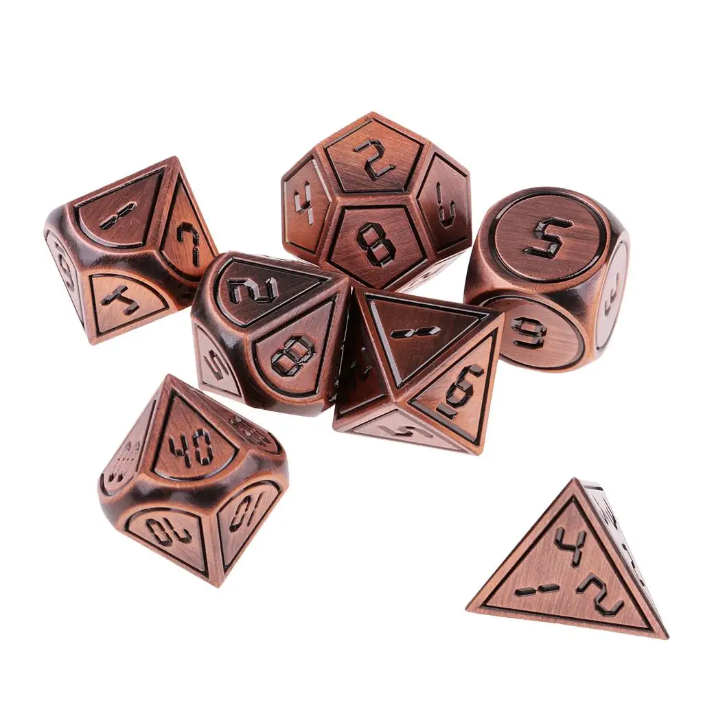 Набор металлических многогранных кубиков для ролевых игр, 7 штук, из цинкового сплава, для игры в Dungeons and Dragons и вечеринок
Набор металлических многогранных кубиков для ролевых игр, 7 штук, из цинкового сплава, для игры в Dungeons and Dragons и вечеринок