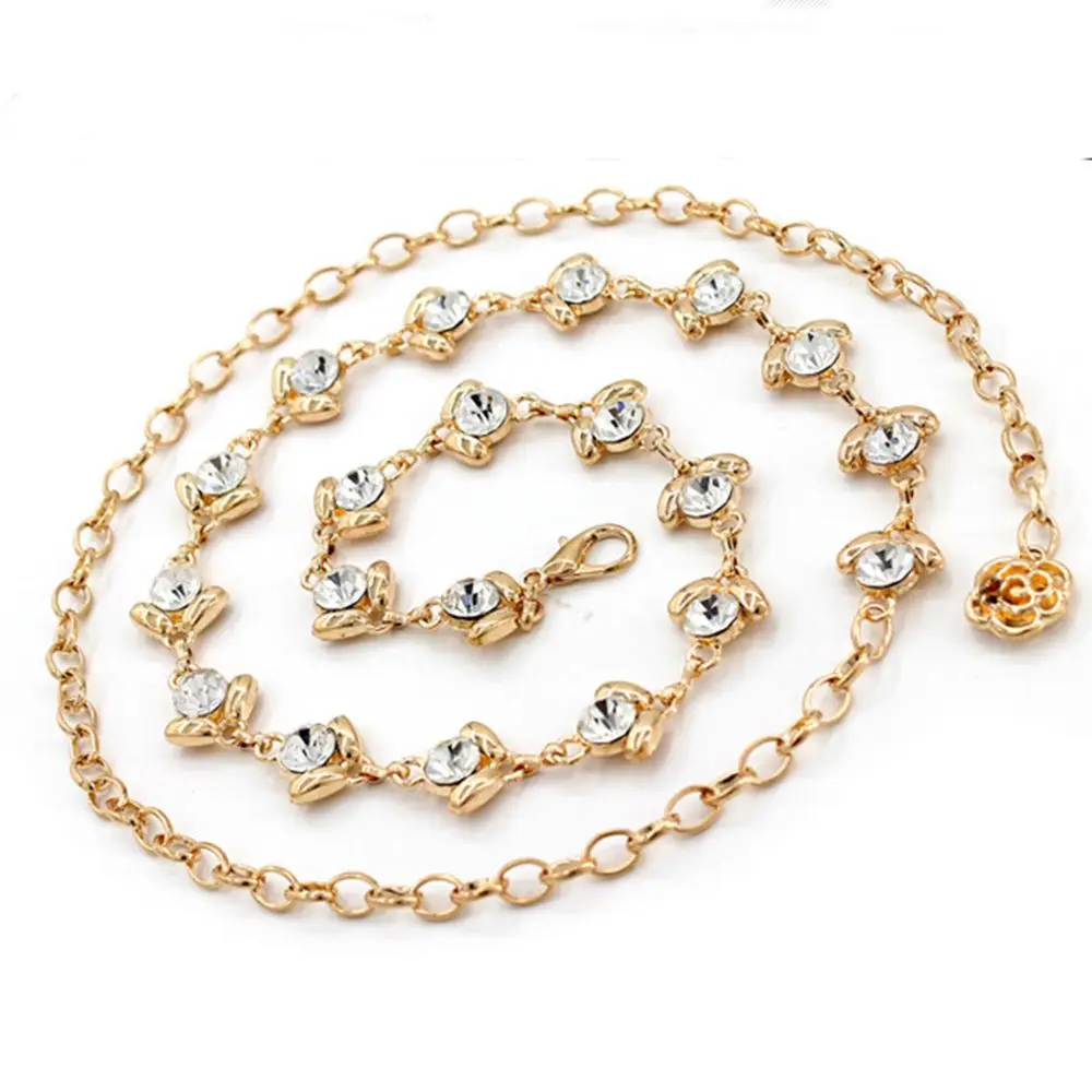 Dress Charming Fashion Women Crystal Rhinestone Waist Belts Alloy Chain Waist Chain Women Belt
Dress Charming Fashion Women Crystal Rhinestone Waist Belts Alloy Chain Waist Chain Women Belt