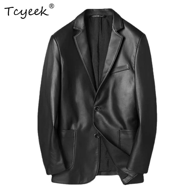 Tcyeek Natural Sheepskin Real Leather Jacket Men Business Casual Mens Coats Autumn Clothes Suit Collar Chaqueta De Cuero Hombre
Tcyeek Natural Sheepskin Real Leather Jacket Men Business Casual Mens Coats Autumn Clothes Suit Collar Chaqueta De Cuero Hombre