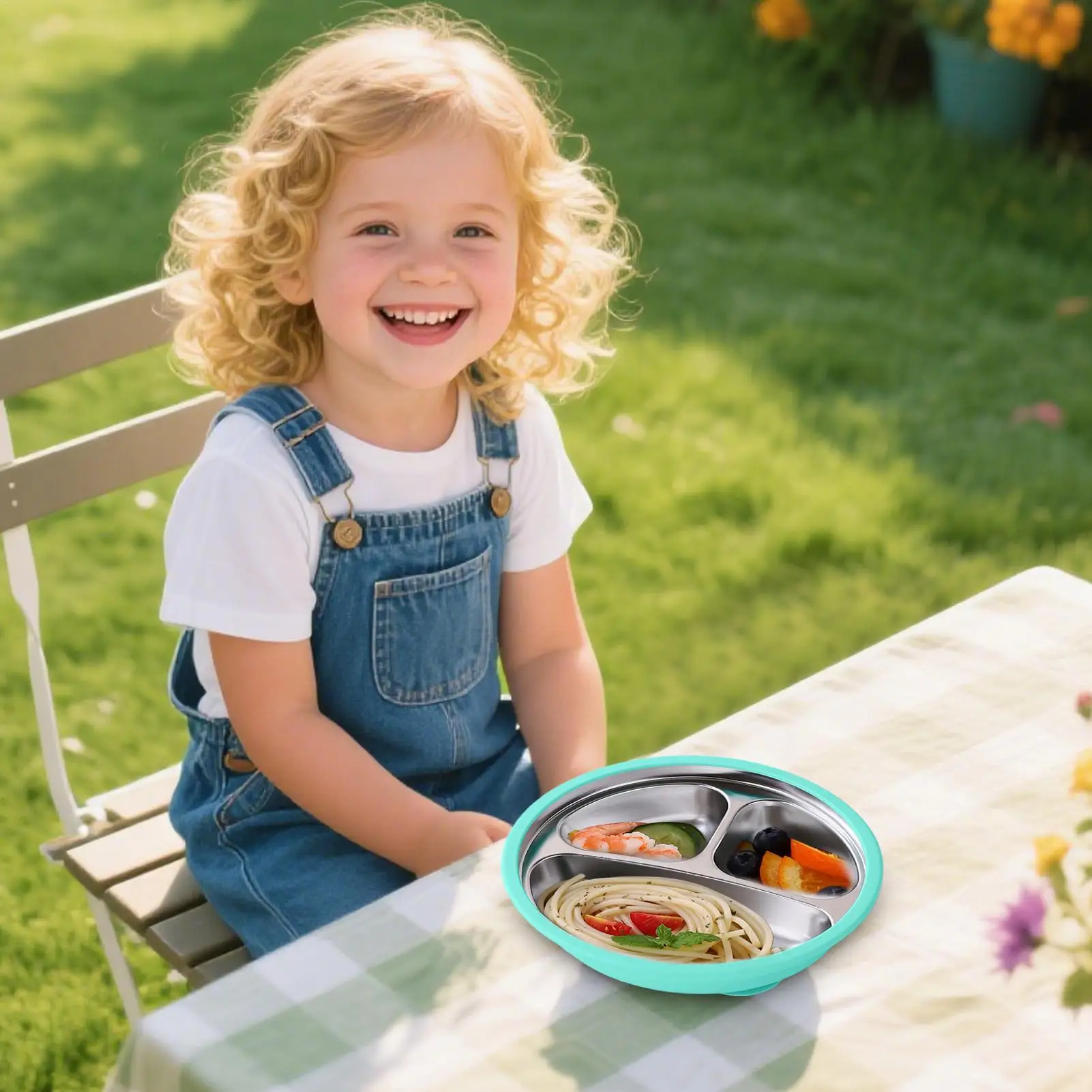 Stainless Steel Baby Suction Plates Stainless Steel Toddler Plates with Suction Fall Resistant Kid Feeding Bowl for Carrying out
Stainless Steel Baby Suction Plates Stainless Steel Toddler Plates with Suction Fall Resistant Kid Feeding Bowl for Carrying out
