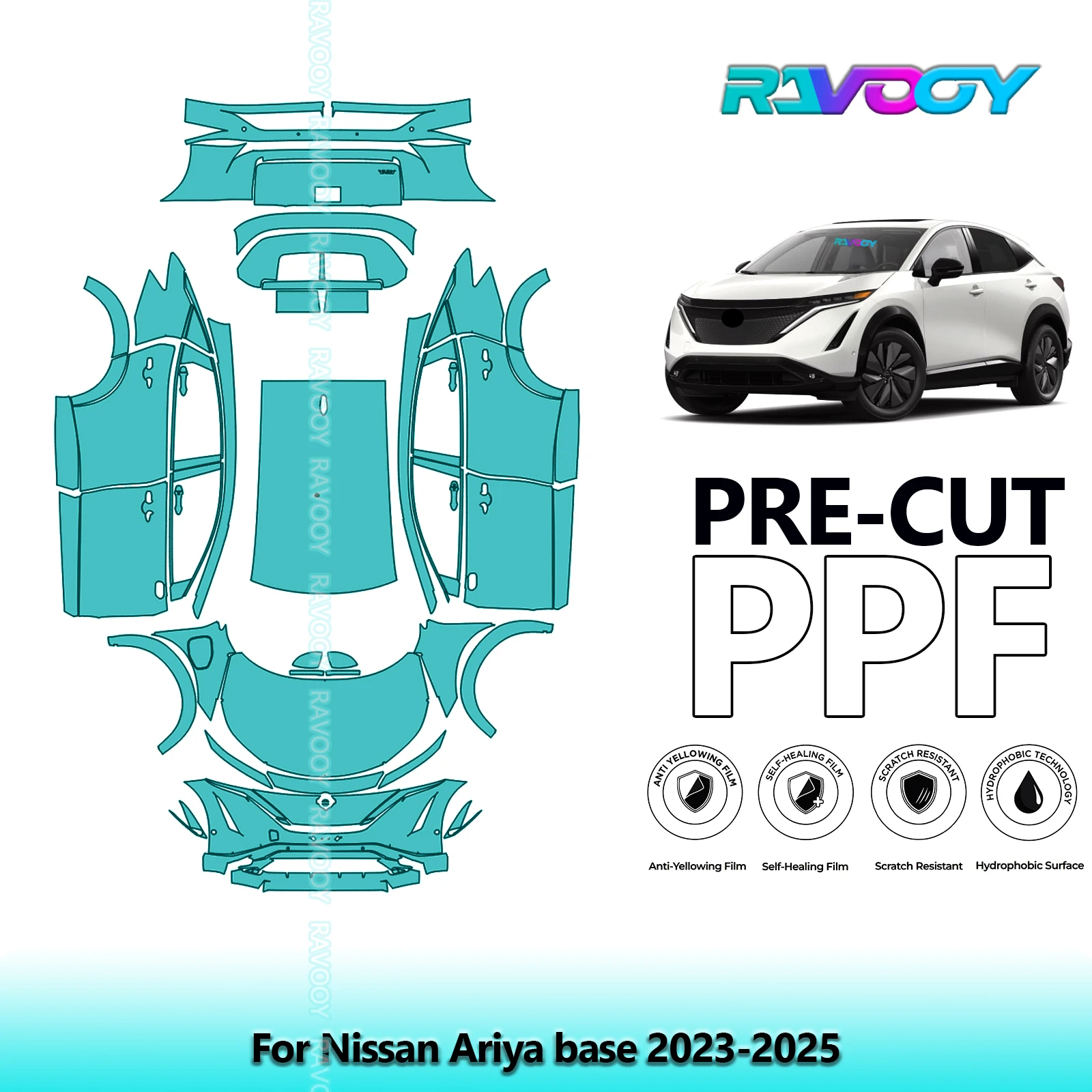 8.5Mil Precut PPF Paint Protection Film Full Vehicle Clear Bra For Nissan Ariya base 2023-2025
8.5Mil Precut PPF Paint Protection Film Full Vehicle Clear Bra For Nissan Ariya base 2023-2025