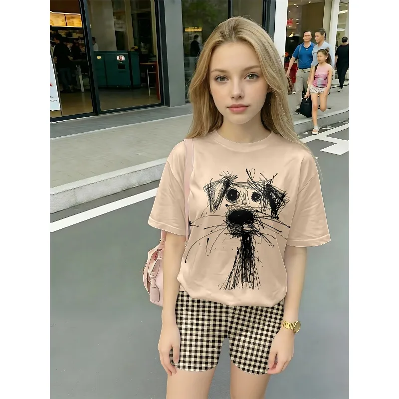 3D Cartoon Printed Two-piece Casual Short Sleeved T-shirt+bicycle Shorts Set Suitable for Birthday Parties and Gift Giving
3D Cartoon Printed Two-piece Casual Short Sleeved T-shirt+bicycle Shorts Set Suitable for Birthday Parties and Gift Giving
