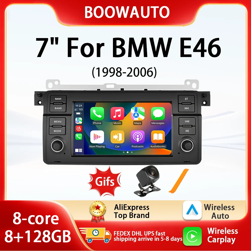 7inch new carplay Android aoto car multimedia Player For 3 Series BMW E46 M3 318/320/325/330/335 1998-2005 GPS Navigation dsp BT
7inch new carplay Android aoto car multimedia Player For 3 Series BMW E46 M3 318/320/325/330/335 1998-2005 GPS Navigation dsp BT