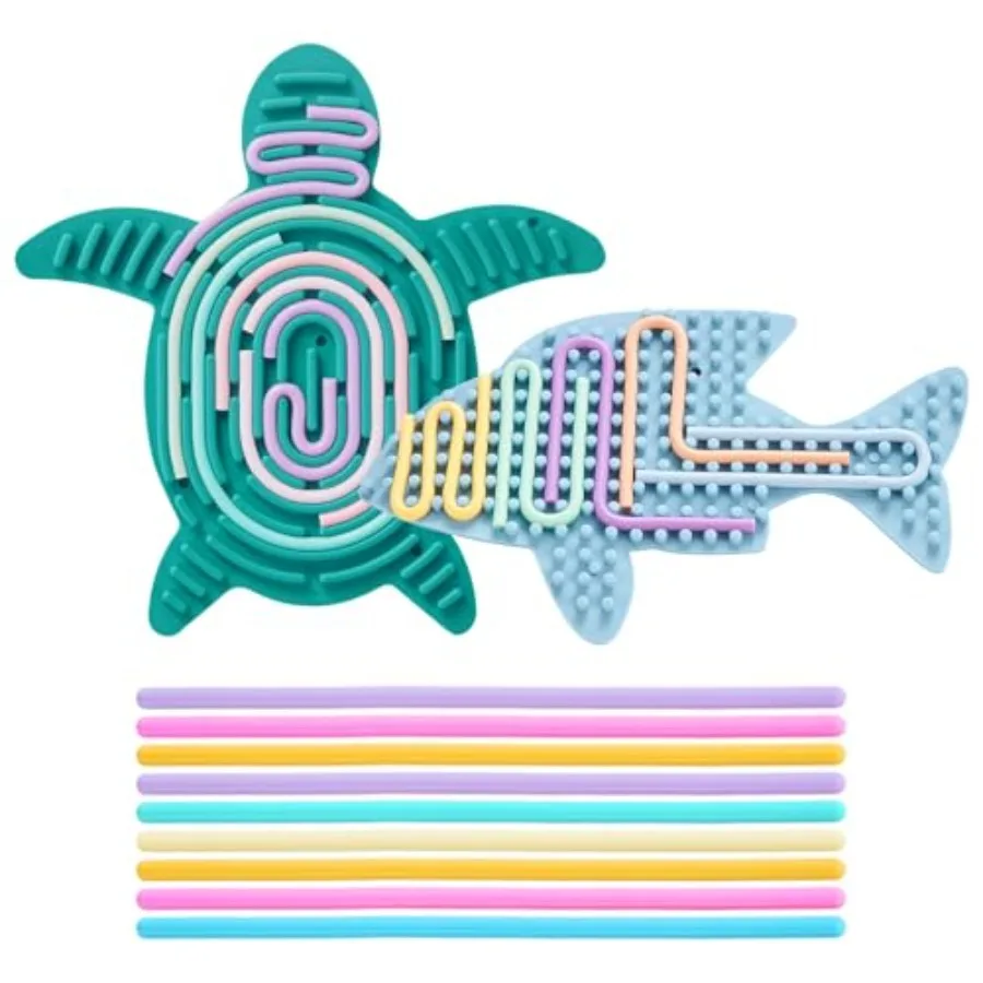 2 Pack Sensory Activity Board with 20 Random-Color Strings, Double-Sided Silicone Sensory Fidget Toy for and Adults with Autism
2 Pack Sensory Activity Board with 20 Random-Color Strings, Double-Sided Silicone Sensory Fidget Toy for and Adults with Autism