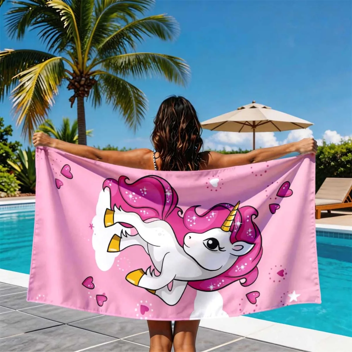 Pink Unicorn Print Towel Lightweight Absorbent for Pool Beach Diving Surfing Camping Summer Essential Gift for Girlfriend Wife
Pink Unicorn Print Towel Lightweight Absorbent for Pool Beach Diving Surfing Camping Summer Essential Gift for Girlfriend Wife