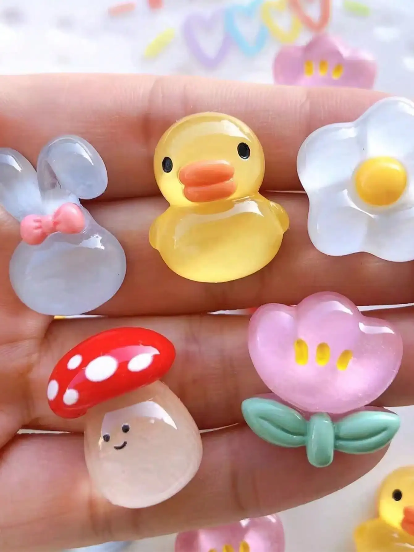 10Pcs Transparent Duck, Rabbit, Mushroom, Flower Shoe Charms Decorations, Suitable for Clogs, Beach Sandals
10Pcs Transparent Duck, Rabbit, Mushroom, Flower Shoe Charms Decorations, Suitable for Clogs, Beach Sandals