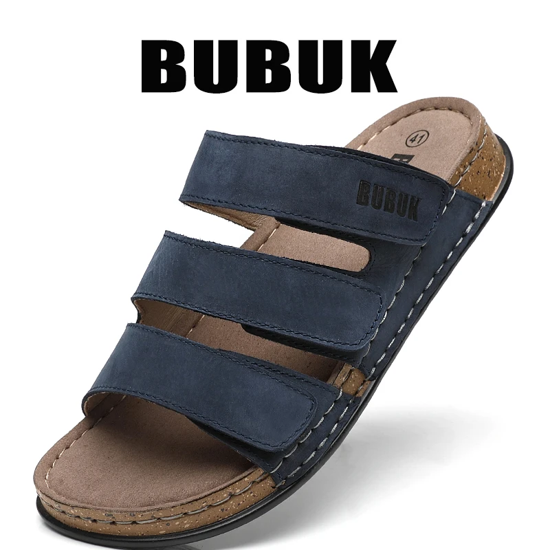 Bubuk New Men's Cork-Soled Sandals, Three-Strap Adjustable Casual Slip-Ons with Velcro, Outdoor Non-Slip Beach Slippers in Large Sizes
Bubuk New Men's Cork-Soled Sandals, Three-Strap Adjustable Casual Slip-Ons with Velcro, Outdoor Non-Slip Beach Slippers in Large Sizes