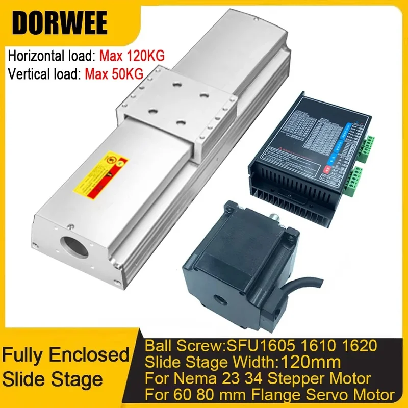 120mm Wide Rail Clean Room Sliding Table, 120kg Load Heavy Duty CNC Ball Screw Actuator SFU1605/1610, 2*HGR15 XYZ Linear System 
120mm Wide Rail Clean Room Sliding Table, 120kg Load Heavy Duty CNC Ball Screw Actuator SFU1605/1610, 2*HGR15 XYZ Linear System