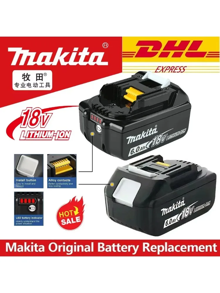 100% Original Makita 6Ah/5Ah/3Ah for Makita 18V Battery BL1830B BL1850B BL1850 BL1840 BL1860 BL1815 Replacement Lithium Battery
100% Original Makita 6Ah/5Ah/3Ah for Makita 18V Battery BL1830B BL1850B BL1850 BL1840 BL1860 BL1815 Replacement Lithium Battery